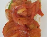 A picture of step 3 of My Avocado, Soft Cheese, Sausage & Tomato Toast 😉.
