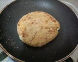 A picture of step 5 of Rajgira paratha stuffed with Paneer. (Vrat Special).