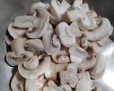 A picture of step 1 of Matar Mushroom.
