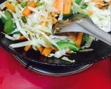 A picture of step 4 of Veg.Hakka noodles.