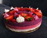 Erdei gyümölcsös joghurttorta (málna-áfonya) recept fázis 8 fotója