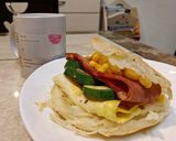 櫛瓜培根玉米蛋夾饃（田家千層夾饃）的食譜步驟5照片