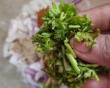A picture of step 3 of Poha onion triangle samosa.