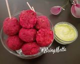 A picture of step 6 of Airfried Beetroot Pops.