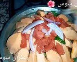صورة لخطوة 2 من وصفة طاجين بالدجاج مخضر بطاطا حلوة😋👌