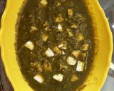 A picture of step 13 of Palak paneer.