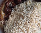 A picture of step 11 of Meatballs pasta🍝.