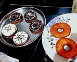 A picture of step 8 of Spider-web Glazed Donuts 🍩.