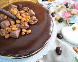 Foto del paso 4 de la receta: Tarta de crema de cacahuete con brownie de chocolate