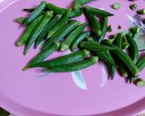 A picture of step 1 of Crispy Bhindi (Ladyfinger) Fry.