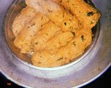 A picture of step 6 of Kadhi muthiya.