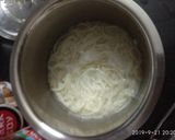 A picture of step 1 of Hakka noodles.