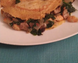 Foto del paso 5 de la receta: Crepes saladas con espinacas setas y queso 💚