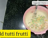 டூட்டி ஃப்ரூட்டி கேக் (tutty fruity cake recipe in tamil) ரெசிபி ஸ்டேப் 2 புகைப்படம்