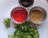 A picture of step 1 of Vegetable fried Rice.