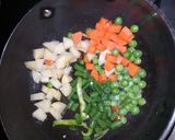 A picture of step 2 of Kerala style Vegetable Stew.