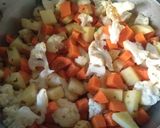 A picture of step 1 of Simple mix veg sabji.
