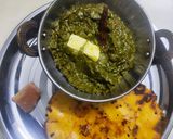A picture of step 8 of मक्के की रोटी और सरसों का साग.