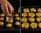 Foto del passaggio 1 della ricetta Sgombro Scottato con Patate alle Erbe, Spinacino Fresco e Salsa Tiepida di Ciliegie e Cipollotti