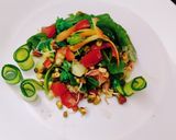 A picture of step 2 of Baby spinach salad.