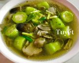 Hình bước làm 1 của món Canh mướp nấu nấm rơm