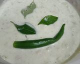 A picture of step 3 of Green raita with cucumber.