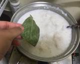 Bubur nasi langkah memasak 2 foto