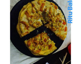 बिना यीस्ट के क्रीमी पास्ता पिज़्ज़ा (Bina yeast ke creamy pasta pizza recipe in Hindi) रेसिपी चरण 10 फोटो