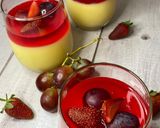 صورة لخطوة 6 من وصفة حلوى الكاستر مع الجيلي والفواكه 🍇🍓
