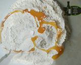 A picture of step 2 of No yeast no cheese pizza.