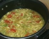 A picture of step 2 of Chicken hot and egg soup 🥚.