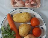 A picture of step 1 of "Chicken Soup with Potato"🐔🥔🥕🍅🧅🥣.