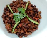 A picture of step 12 of Kala Chana Masala.