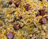 A picture of step 4 of Rice and Shrimp.