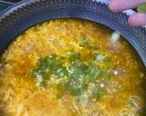 Gambar langkah 6 resipi Bubur Nasi Udang Chinese Style (Shrimp Porridge in Egg Drop Soup).