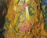 A picture of step 3 of PEPES IKAN WOKU IN HERBAL CURRY, WRAP WITH BANANA LEAVES.