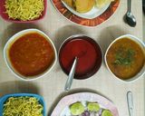 A picture of step 3 of Sev Usal with Spicy Tari (In My Style).