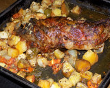 Foto del paso 9 de la receta: Colita rellena acompañada con verduras al horno