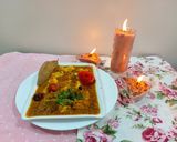 A picture of step 8 of Paneer kohlapori.