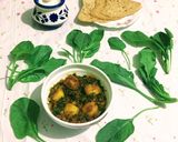 A picture of step 11 of Palak Aloo.