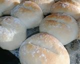 A picture of step 3 of Portuguese rolls.