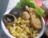 Zacskóba sült csirkemell, gombával recept fázis 3 fotója