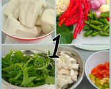 Foto langkah ke 1 dari resep Pepes Tahu Jamur dan Kemangi.