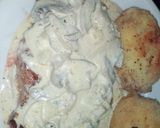 Foto del paso 5 de la receta Bife de chorizo con salsa de champiñones y queso roquefort