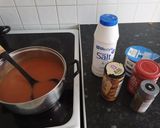 A picture of step 7 of McPhee's Cream of Tomato and Basil Soup.