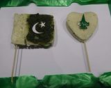 A picture of step 7 of Flag sandwich.