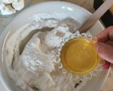 A picture of step 3 of Semifreddo with Meringue, Elderflower Syrup, and Lemon.