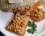 A picture of step 4 of Bhel Sandwich.