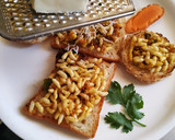 A picture of step 4 of Bhel Sandwich.
