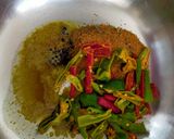 A picture of step 3 of Green Chilli Pickle.